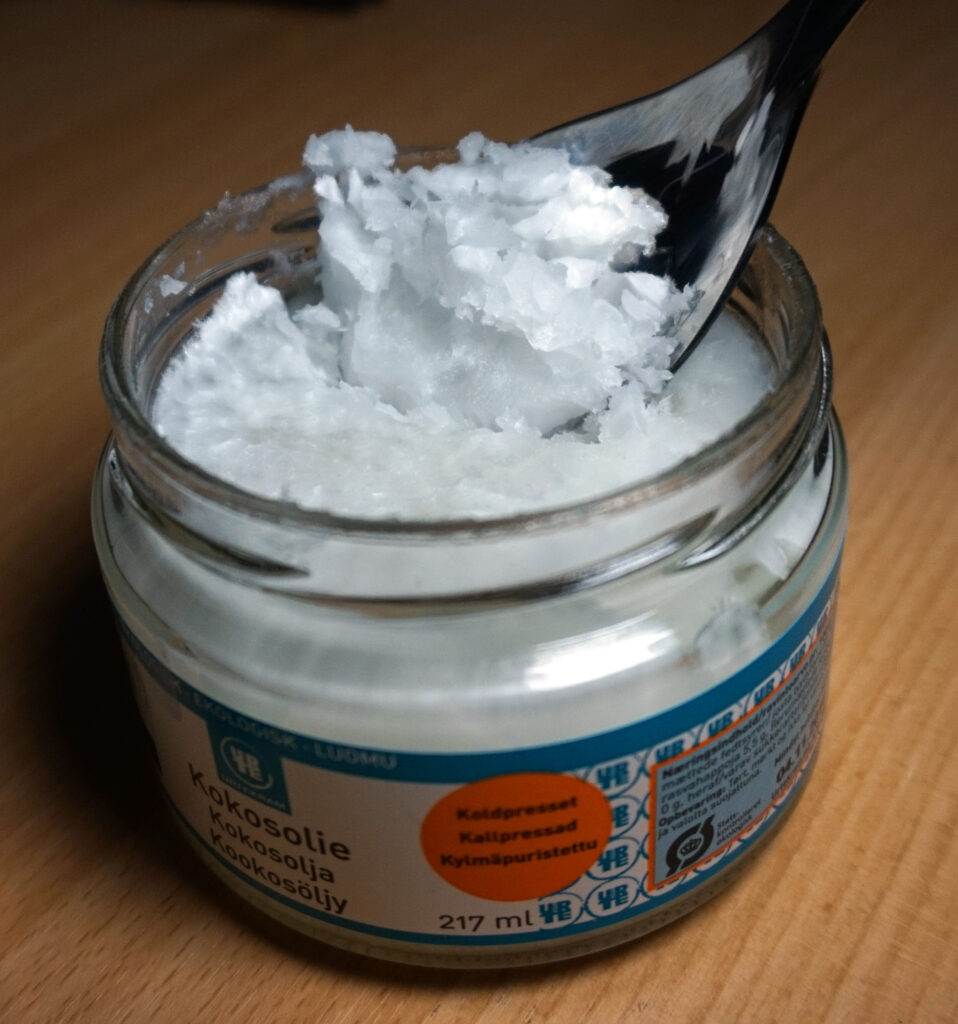 Jar of coconut oil